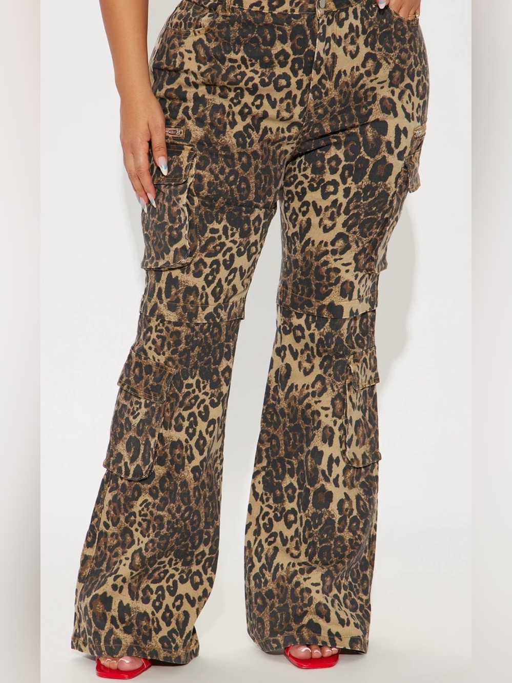 Fashion Nova Leopard Print Cargo Pants – Size 16
